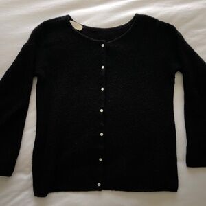 Sézane Gaspard black cardigan sweater small